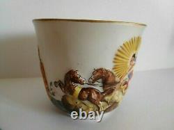 Antique Naples Capodimonte Porcelain Cup And Saucer