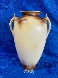 Antique Nippon Hand Painted Porcelain 12.5 Embossed Vase