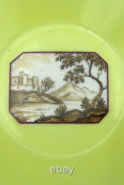 Antique Nymphenburg Porcelain Cup and Saucer Hand Painted grisaille Scenic View