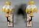 Antique Paris Porcelain Hand Painted Sevres Style French Pair Wall Sconce Light