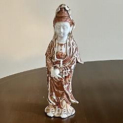 Antique Porcelain Asian Figurine Hand Painted Marked
