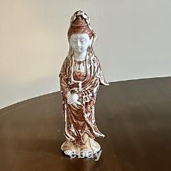 Antique Porcelain Asian Figurine Hand Painted Marked