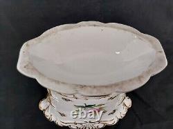 Antique Porcelain Hand Painted Mantle Vase White With Floral Motifs