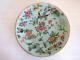 Antique Qing Dynasty Canton Famille Rose Hand Painted Plate Flowers And Birds
