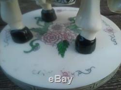 Antique Rare Chinese God Fine Porcelain Or Bone Famille Rose Statue Kangxi Mark