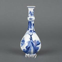 Antique Rare Chinese Porcelain Blue And White Vase Kangxi (1662-1722) Qing
