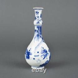 Antique Rare Chinese Porcelain Blue And White Vase Kangxi (1662-1722) Qing