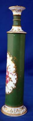 Antique Rockingham British Porcelain Bottle Vase Hand Painted