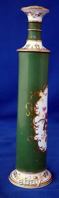 Antique Rockingham British Porcelain Bottle Vase Hand Painted