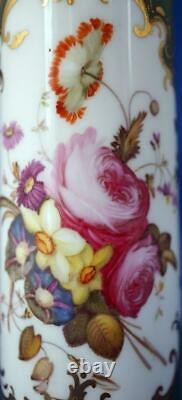 Antique Rockingham British Porcelain Bottle Vase Hand Painted