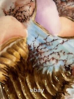 Antique Rosenthal R&C Hand Painted Plates Sea Conch Shell Ocean Motif Platters