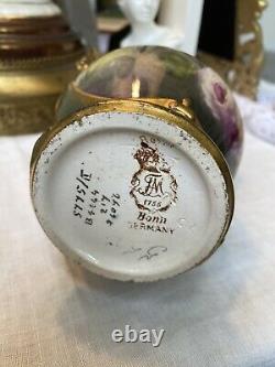 Antique Royal Bonn Germany Hand Painted Portrait Vase Artist Signed 1756