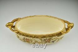 Antique Royal Bonn Porcelain Center Piece Bowl with Hand Painted Flowers