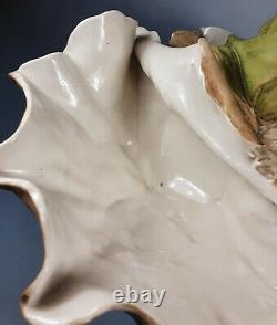 Antique Royal Dux Porcelain Beautiful Fisher Girl Shell Figure #1091 c. 1920