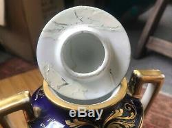 Antique Royal Vienna Urn / Vase Handpainted Porcelain Height 30 cm