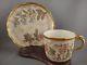 Antique Royal Worcester Hand Painted Fine Porcelain Cup And Saucer C. 1888