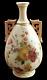 Antique Royal Worcester Hand Painted Twin Handled Vase