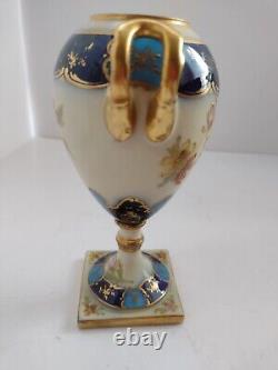 Antique SEVRES style German Rudolstadt hand painted Porcelain Urn, Vase 19th c