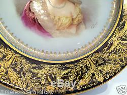 Antique Sevres Imperial Porcelain Hand Painted Potrait Plate Mademoiselle Marie