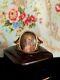 Antique, Victorian 9k Rose Gold Hand-painted On Porcelain Portrait Ring/us9.5