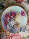 Antique Victorian Fraureuth Saxony Hand Painted Floral Roses Porcelain Charger