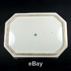 Antique Vienna Austria Porcelain Hand Painted Tray Raised Gold Enamel Portrait