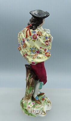 Antique Volkstedt Porcelain Figurine Gentleman Dancer Hand Painted Continental