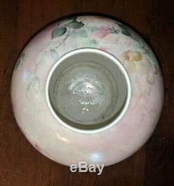 Antique Willets Belleek American Handpainted Porcelain Vase Signed Mills Rose