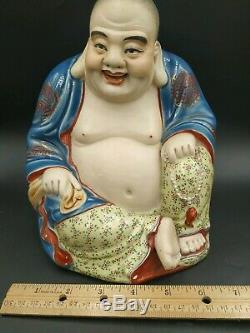 Antique chinese porcelain laughing buddha figurine