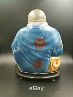 Antique chinese porcelain laughing buddha figurine