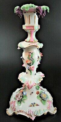 Antique porcelain candlestick hallmarked to Meissen