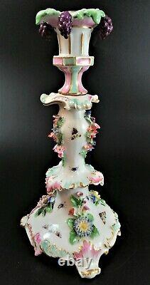 Antique porcelain candlestick hallmarked to Meissen