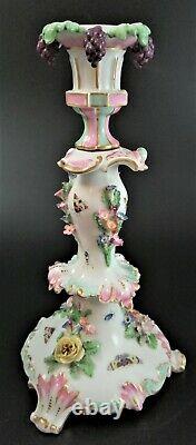 Antique porcelain candlestick hallmarked to Meissen