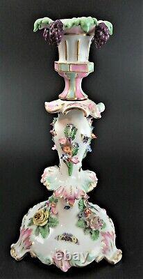 Antique porcelain candlestick hallmarked to Meissen