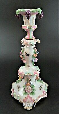 Antique porcelain candlestick hallmarked to Meissen