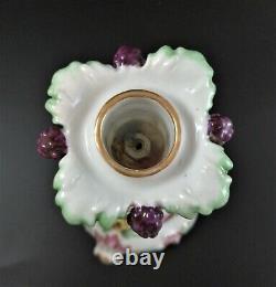 Antique porcelain candlestick hallmarked to Meissen