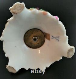 Antique porcelain candlestick hallmarked to Meissen