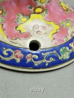 Antique/vintage Chinese Famille Rose Nyonya Ware Porcelain Lamp Base