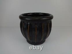 Antiques Song Dynasty Chinese, Black Glazed Ribbed Planter Pot, Ancient Design