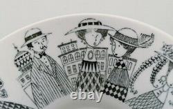 Arabia, Finland. Bowl in porcelain with hand-painted urban motif. Finnish design