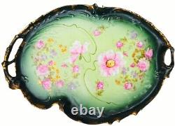 Art Nouveau French porcelain hand painted tray, 1900