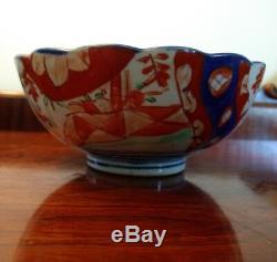 Asian Antique Japanese Imari Bowl Circa 1840 Edo Meiji Hand Painted Porcelain