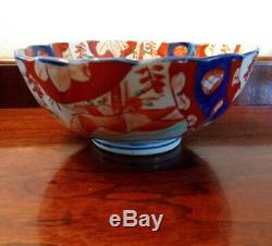 Asian Antique Japanese Imari Bowl Circa 1840 Edo Meiji Hand Painted Porcelain