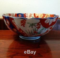 Asian Antique Japanese Imari Bowl Circa 1840 Edo Meiji Hand Painted Porcelain