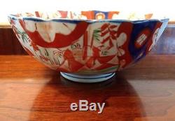 Asian Antique Japanese Imari Bowl Circa 1840 Edo Meiji Hand Painted Porcelain