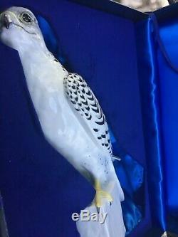 Augarten Wien Hand Painted Art Deco Porcelain Falcon Hawk Bird Aigner Gyrfalcon