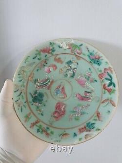 Authentic Antique Chinese porcelain famille verte Plate