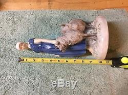 B AND G BING AND GRONDAHL Woman With Sheep Hand Painted Porcelain Figurine SR