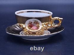 Bavaria Gold Gilded Hand Painted Coffee Set