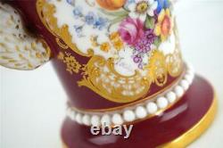 Bc Antique Royal Worcester Porcelain Hand Painted Vase E Phillips Wing Handles